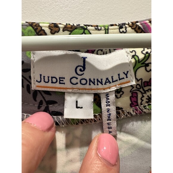 Jude Connally Red Green Geometric Megan Shift Dress  - Size Large - Picture 2 of 4